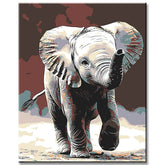 Paint by Numbers Baby Elephant